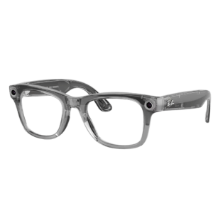 Ray-ban Meta Wayfarer 0RW4012 6840MF - Shiny Transparent Grey (Transitions Sapphire)